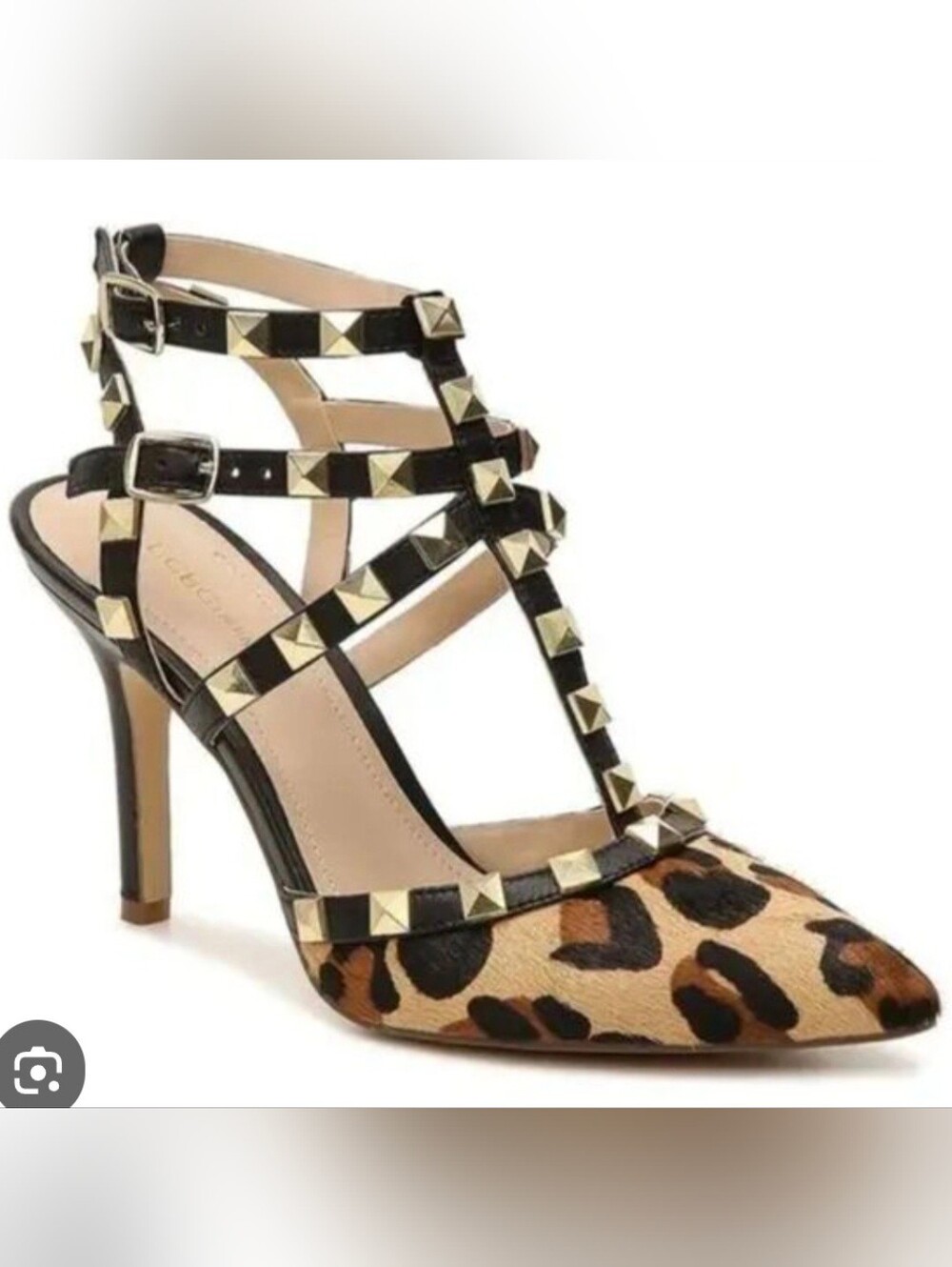BCBGeneration Leopard Print Studded Pumps 10